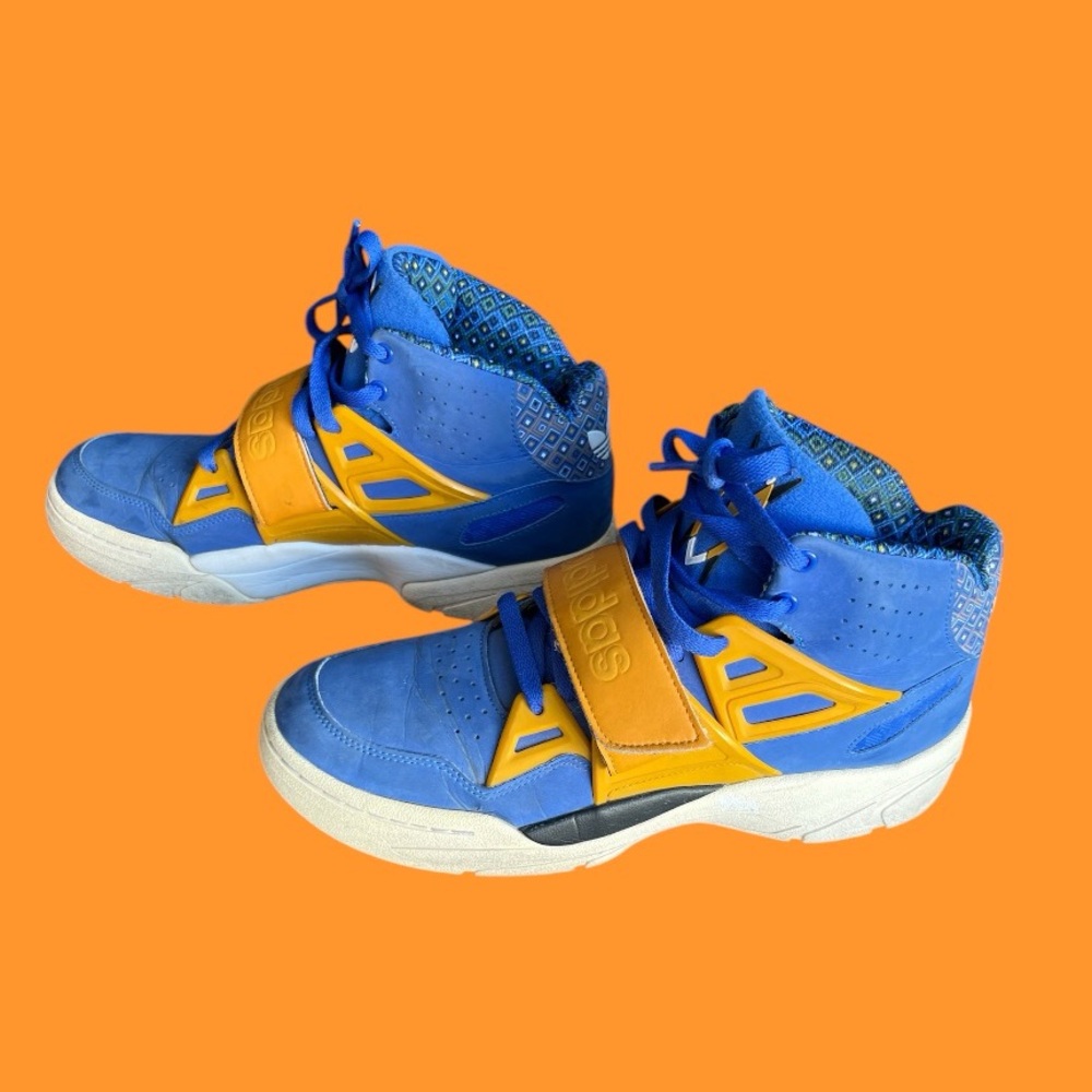 Adidas Mutombo TR Block Vivid Blue Gold Men’s size 10 D65544